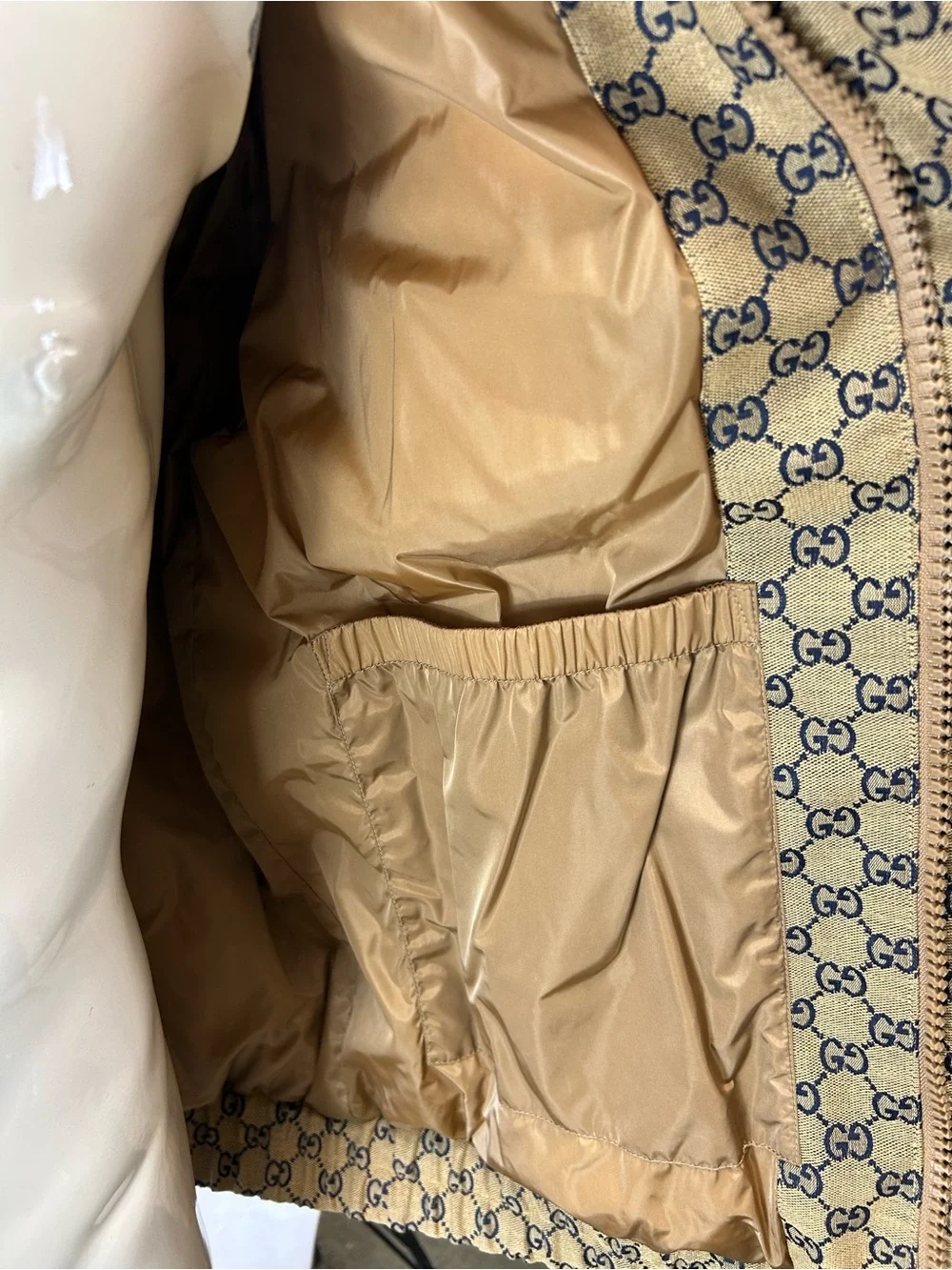Gucci Gg Canvas Goose Down Jacket